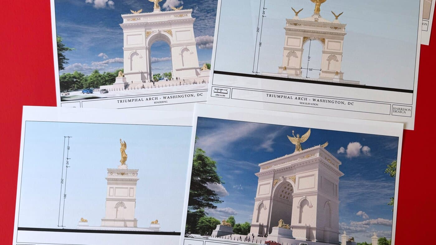 Trump touts newly released plans for D.C. triumphal arch